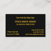 K9 Unit Thin Blue Line Polizei Hund Visitenkarte (Rückseite)