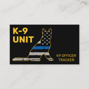 K9 Unit Thin Blue Line Polizei Hund Visitenkarte