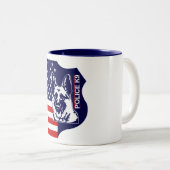 K9 USA Polizeikaffee Tasse (VorderseiteRechts)