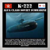 K-222 sowjetische Alfa-Klasse U-Boot-Printwerbung Poster (Vorne)
