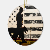 K-9 Arbeitsdog Handler Keramik Ornament (Links)