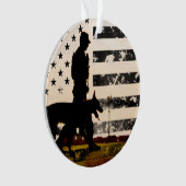 K-9 Arbeitsdog Handler Ornament (Vorderseite)