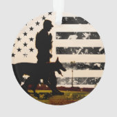 K-9 Arbeitsdog Handler Ornament (Rückseite)