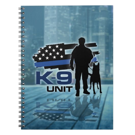 K-9 Einheit - Polizei-Hund - Malinois Notizblock (Vorderseite)