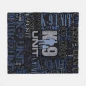 K-9 Einheit - Polizei-Hundeeinheit Fleecedecke (Vorderseite (Horizontal))