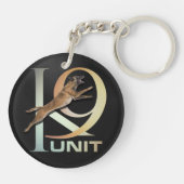 K-9 Einheit - Polizei-Hundeeinheit Malinois Schlüsselanhänger (Rückseite)