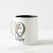 K-9 Einheit - Polizei-Hundeeinheit Malinois Zweifarbige Tasse (Vorderseite Links)