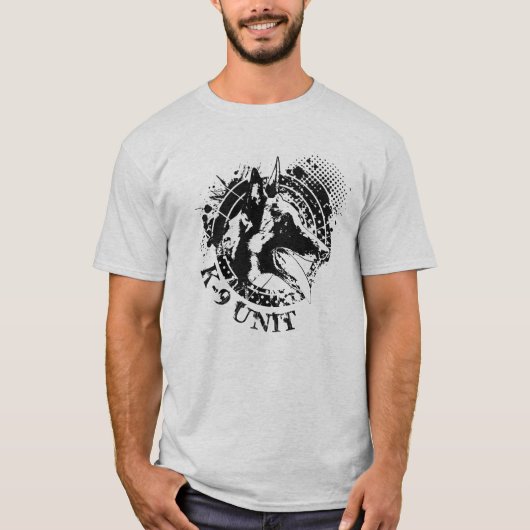 K-9-Einheit - Polizeieinheit Hunde - Malinois T-Shirt (Vorderseite)