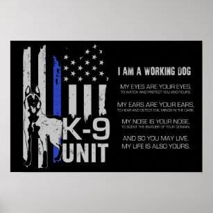 K-9-Einheit - Polizeieinheit - Malinois Poster