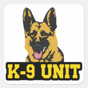 K-9-Einheit Quadratischer Aufkleber