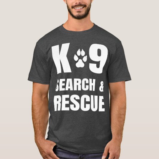 K-9-Einheit "Suche und Rettung" K9 SAR-Hundebahn T-Shirt (Vorderseite)
