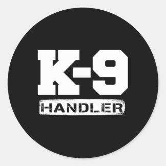 K-9 Handler Police Sheriff Polizisten Law Enforcut Runder Aufkleber