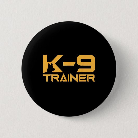 K-9 K9 Dog Handler Trainer Polizeischutz Hallowage Button (Vorderseite)