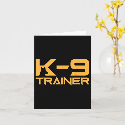 K-9 K9 Dog Handler Trainer Polizeischutz Hallowage Karte (Gelbe Blume)
