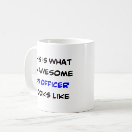 k-9-Offizier, phantastisch Kaffeetasse (Vorderseite Links)