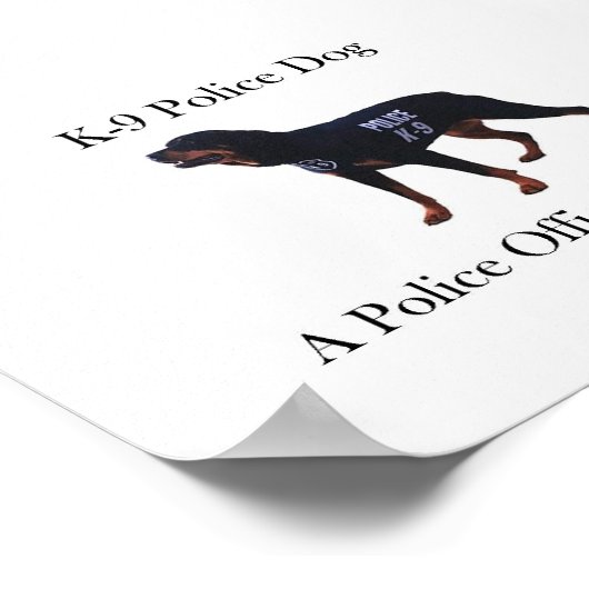 K-9 Police Doster Poster (Ecke)