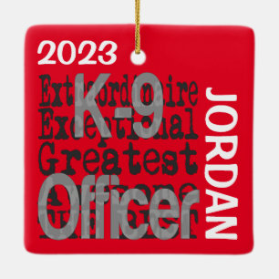 K-9 Referent Extraordinaire CUSTOM Keramikornament