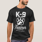 K-9 Trainer Personalisiert Black T-Shirt (Vorderseite)