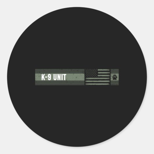 K-9 Unit Distressed American Flag K9 Runder Aufkleber (Vorderseite)