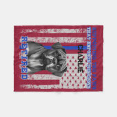K-9 Veteran Boxer Working Dog Personalisiert Fleecedecke (Vorderseite (Horizontal))