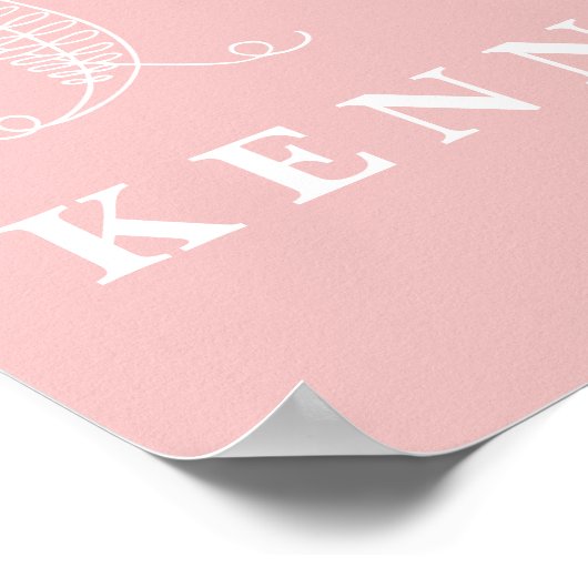 K Botanisches Monogramm Kinderzimmer-Poster Poster (Ecke)