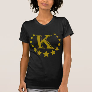 K-Buchstabe-Stern-Krone T-Shirt