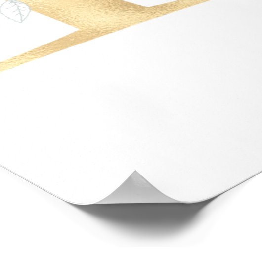 K-Buchstaben personalisierte Bezeichnung Monogramm Poster (Ecke)