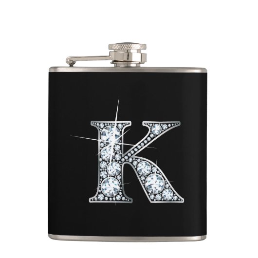 K "Diamond Bling"-Flasche Flachmann (Vorderseite)