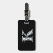 K "Diamond Bling" Luggage Tag Gepäckanhänger (Vorderseite vertikal)