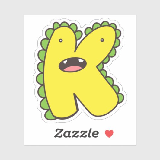 K Dinosaur Aufkleber (Blatt)