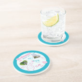 K drama 2 Fotos Collage korean typografie Zoll Getränkeuntersetzer (Seite)