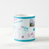 K drama 3 Foto Collage koreanische Typografie Kaffeetasse (Mittel)