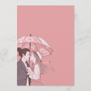 K-Drama-Aquarell elegante benutzerdefinierte korea Dankeskarte