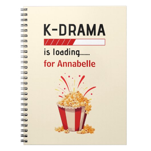 K-Drama is loading Personalized Notebook Notizblock (Vorderseite)
