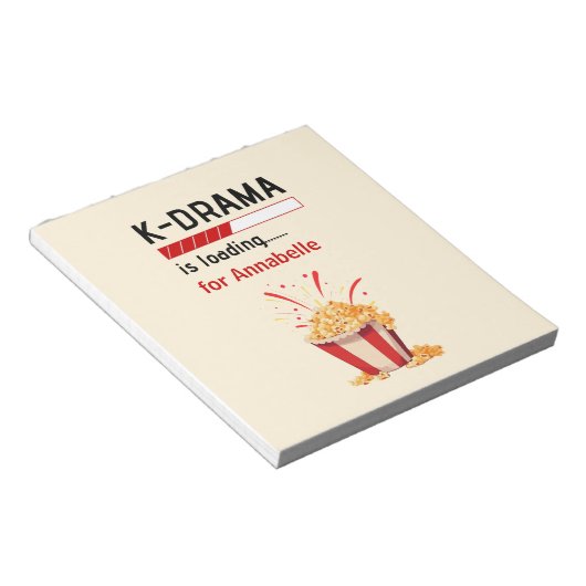 K-Drama is loading Personalized  Notizblock (angewinkelt)