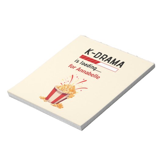 K-Drama is loading Personalized  Notizblock (Rotiert)
