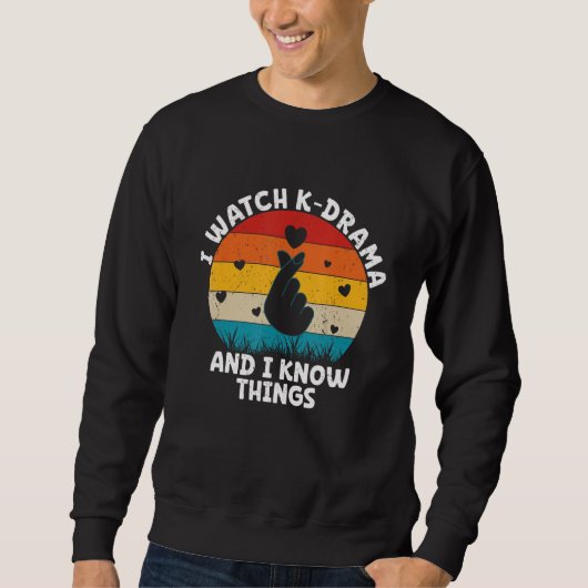 K Drama K Pop Handzeichen Herz K Pop Merchandise  Sweatshirt (Vorderseite)