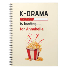 K-Drama lädt individuelles Notizbuch Notizblock
