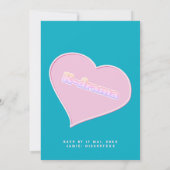 K-drama liebt niedliche, benutzerdefinierte Farben Einladung (Rückseite)