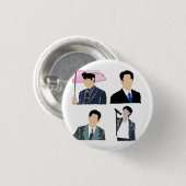 K-Drama-Männer-Hauptrollen Button (Vorne & Hinten)