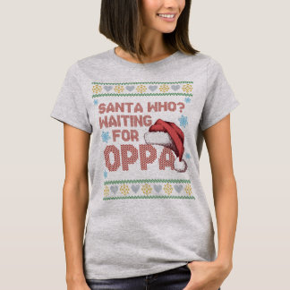K-Drama Ugly Christmas Sweater Gewartet für Oppa T-Shirt