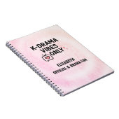 K-Drama Vibes Only Personalisiert  Notizblock (Rechte Seite)