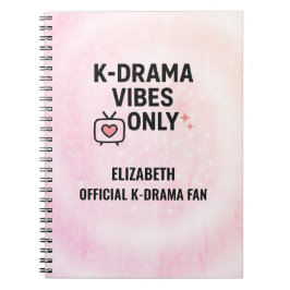 K-Drama Vibes Only Personalisiert  Notizblock