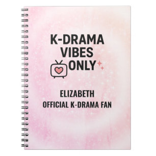 K-Drama Vibes Only Personalisiert  Notizblock