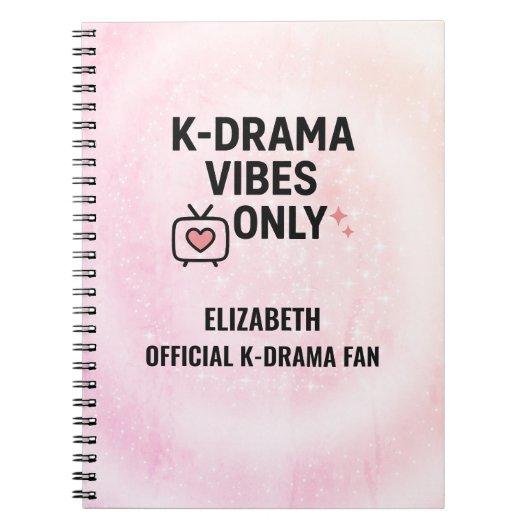 K-Drama Vibes Only Personalisiert  Notizblock (Vorderseite)
