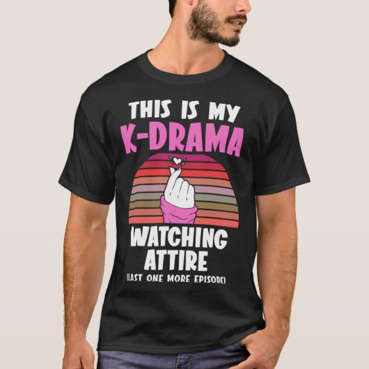 K Drama Watching Oppa Finger One More Episode T-Shirt (Vorderseite)