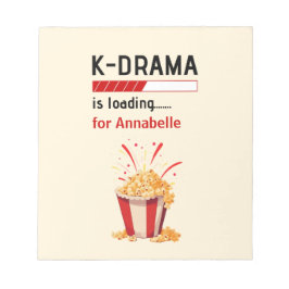 K-Drama wird geladen Personalisiert  Notizblock