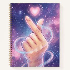 K-fan aesthetic Finger Heart Spiral Notebook Notizblock