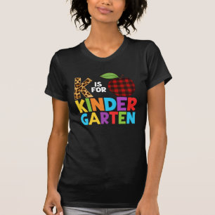 K für die Niedliche Vorschule-Bildung Kindergarte T-Shirt
