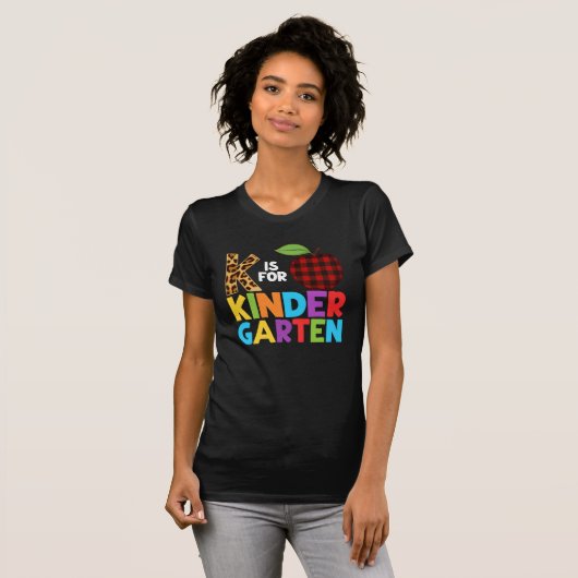K für die Niedliche Vorschule-Bildung Kindergarten T-Shirt (Vorne ganz)